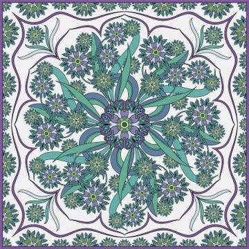 Detailed floral pattern. Stock Illustration