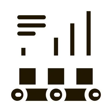 Detailed graph statistics icon Vector Glyph Illustration イラスト素材