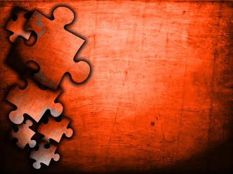 Detailed grunge background puzzles -with space for your design . Stock Illustration