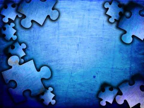 Detailed grunge background puzzles -with space for your design . Stock Illustration