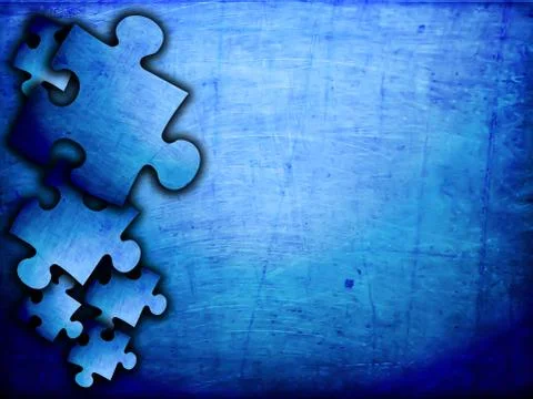 Detailed grunge background puzzles -with space for your design . Stock Illustration