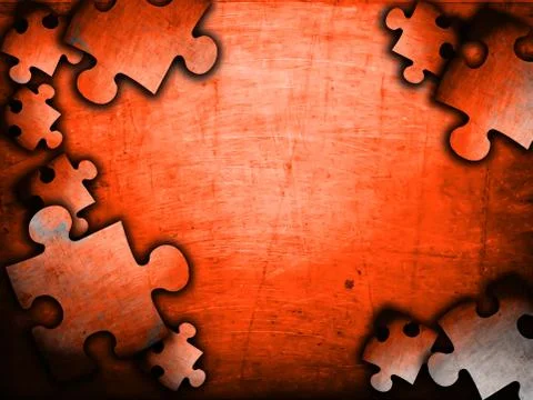 Detailed grunge background puzzles -with space for your design . Stock Illustration