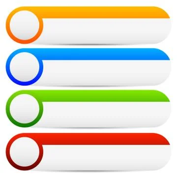 Detailed horizontal elements. Banners, buttons Stock Illustration