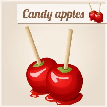 Detailed Icon. Candy apples Stock Illustration