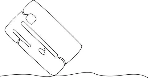A detailed illustration of a pair of scissors lying on a surface Vector Stock-Illustration