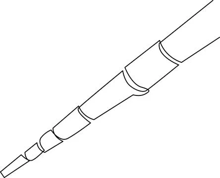 A detailed illustration of a segmented cylindrical object with varying diam.. Stock-Illustration