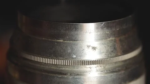 A detailed image of a camera lens Stock Footage 332224978