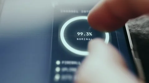 Detailed Interface Showing Biometric Protection Reaching - Detailed Angle Stock Footage 337000234