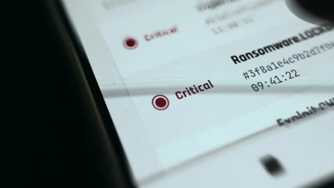 Detailed Interface Showing Global Threat Source City List on - Detailed Display Stock Footage 336980332