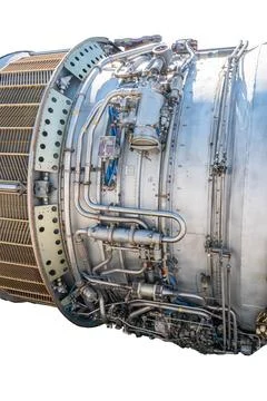 Detailed Jet Engine Components for Aviation Technology 写真素材