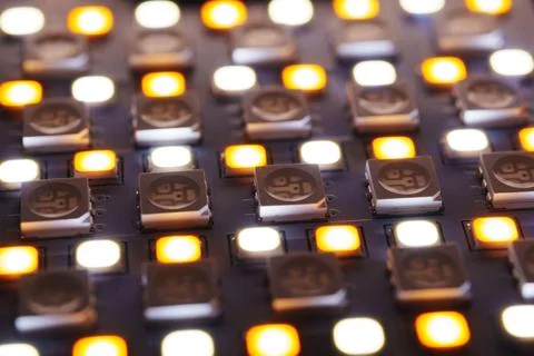 Detailed LED Semiconductor Panel Foto stock