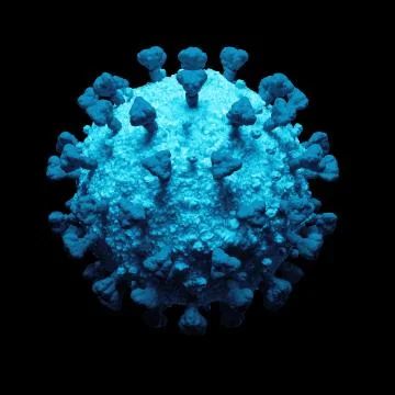 Detailed macro 3d render of nCov cell. Virus concept. Coronavirus visualisati Stock Illustration