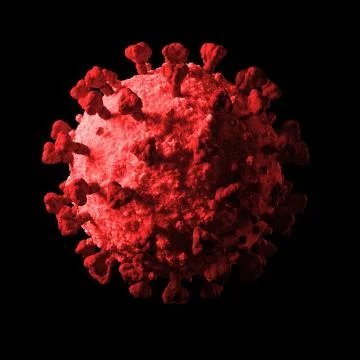 Detailed macro 3d render of nCov cell. Virus concept. Coronavirus visualisati Stock Illustration