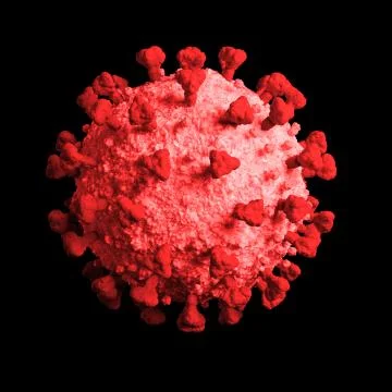 Detailed macro 3d render of nCov cell. Virus concept. Coronavirus visualisati Stock Illustration