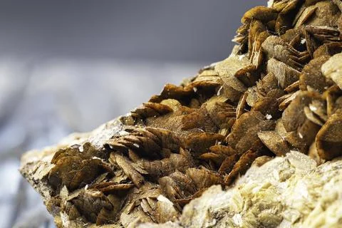 Detailed Macro Shot Capturing Piemonte Siderite Mineral's Unique Composition Stock Photos