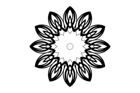 Detailed Mandala Black White Complex Art Illustration Иллюстрация