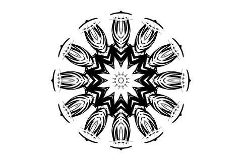 Detailed Mandala Pattern Beast Arm End Design Stock Illustration