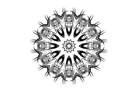 Detailed Mandala Pattern Beast Arm End Design Stock Illustration