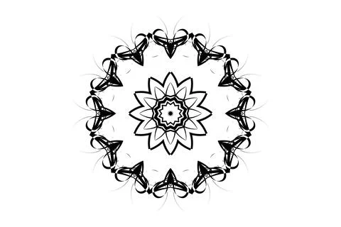 Detailed Mandala Pattern with Circular Geometry Layers Illustrazione stock
