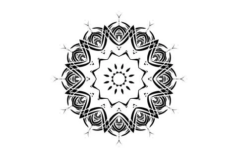 Detailed Mandala Pattern with Circular Geometry Layers Stock Illustration