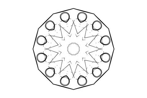 Detailed Mandala Pattern with Circular Geometry Layers 스톡 일러스트
