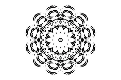 Detailed Mandala Pattern Eight Arms Creature Symmetry Stock Illustration