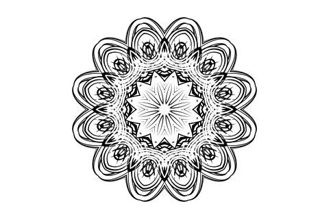 Detailed Mandala Pattern Eight Arms Creature Symmetry Иллюстрация