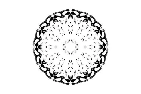 Detailed Mandala Pattern Eight Arms Creature Symmetry Stock Illustration