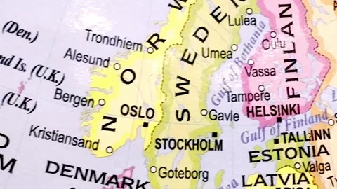 Detailed Map of European Countries Video stock 336177475