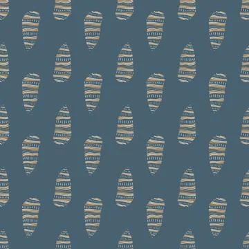 Detailed marine shell pattern in an elegant repeat format. Stock Illustration