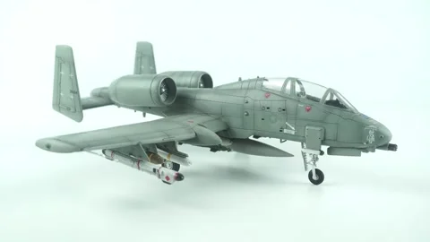 Detailed Model Of The A-10 Thunderbolt II Aircraft. Stock Footage 341485389
