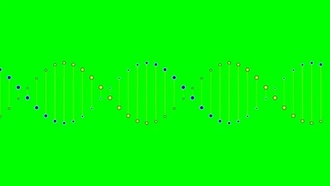 A detailed molecular structure of dna strand isolated on a green background Stock Footage 341839098