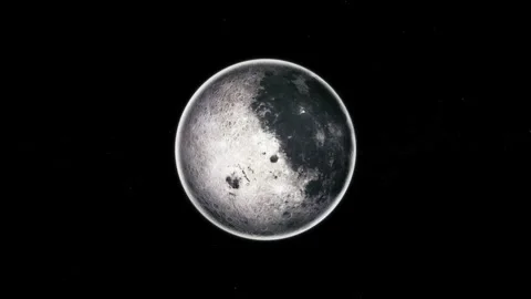 Detailed moon isolated on a black space background with visible craters and.. Stock Footage 337080310