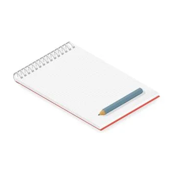 Detailed notebook isometric Stock Illustration