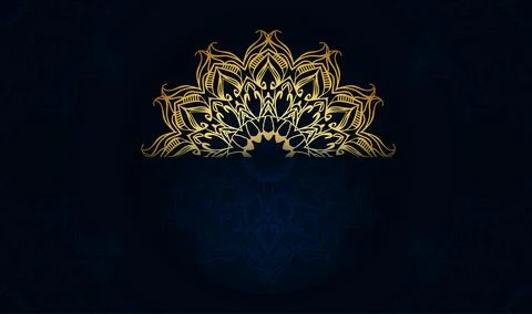 Detailed oriental hand drawn gradient luxury color mandala art  background Stock Illustration