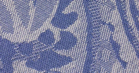 Detailed Pattern Of A Blue Damask Fabric. Close Up, Rotating Stock Footage 168235558