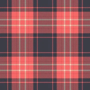 Detailed pixel art plaid pattern. Versatile background for graphic design pro Stock Illustration