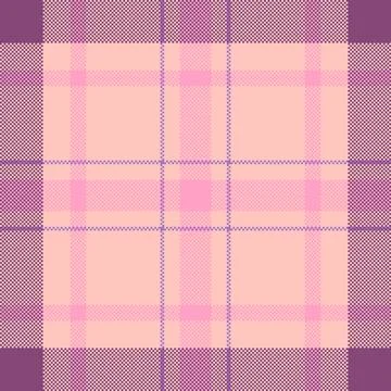 Detailed pixelated pink plaid pattern. A vintage aesthetic textile design. Id Stock Illustration