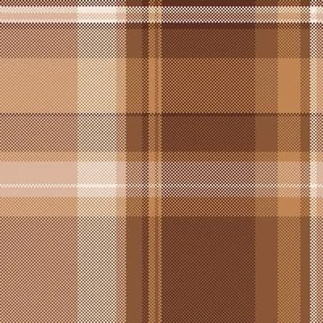 Detailed pixelated plaid pattern in earthy brown tones. Classic and versatile Stock Illustration