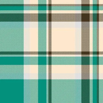 Detailed pixelated plaid pattern in neutral hues. Ideal for backgrounds, text Stock Illustration