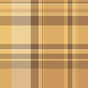 Detailed pixelated plaid pattern in warm, earthy tones. Classic, versatile de 스톡 일러스트