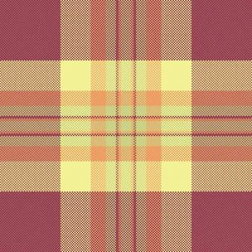 Detailed pixelated tartan pattern. Abstract design in earth tones, perfect fo Stock Illustration
