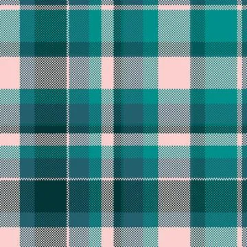 Detailed pixelated tartan pattern in calming hues. This versatile background  Stock Illustration