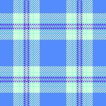 Detailed plaid pattern in blue, mint, and purple. Ideal for fashion, backgrou Stock Illustration