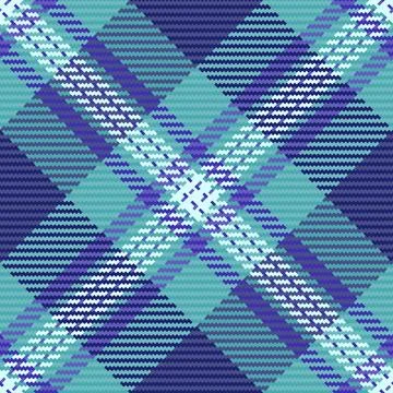 Detailed plaid pattern in cool blues and purples. Textile design, fashion ele 스톡 일러스트