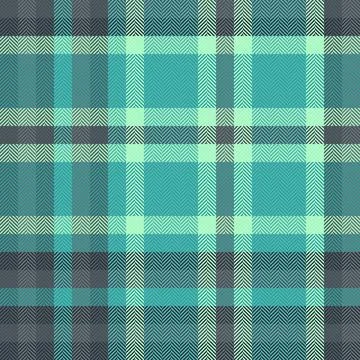 Detailed plaid pattern in cool teal and gray hues. Modern, seamless backgroun Stock Illustration