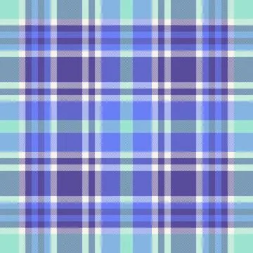 Detailed plaid pattern in cool tones, perfect for backgrounds, textiles, and  Stock Illustration