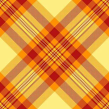 Detailed plaid pattern featuring warm autumn colors. A versatile background.. Stock Illustration
