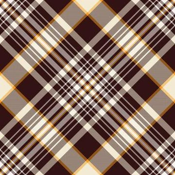 Detailed plaid pattern with rich brown, cream, and orange hues. Ideal for bac Stock Illustration