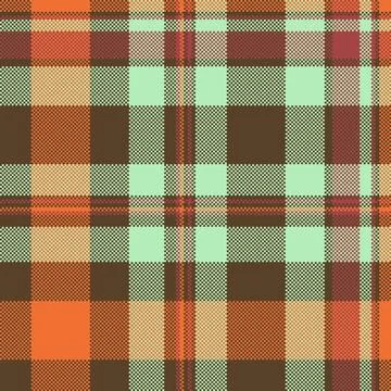 Detailed plaid pattern with a rustic, homespun feel. Features a grid of orang Stockillustratie